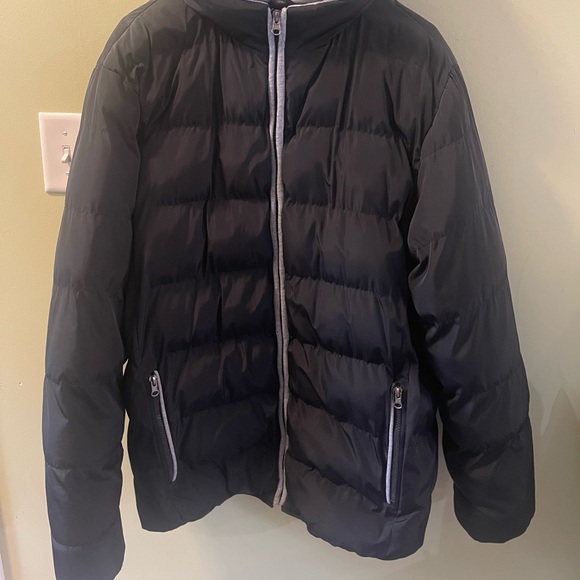 Mens Black ZShow Hooded Puffer Jacket Size L - Picture 2 of 4